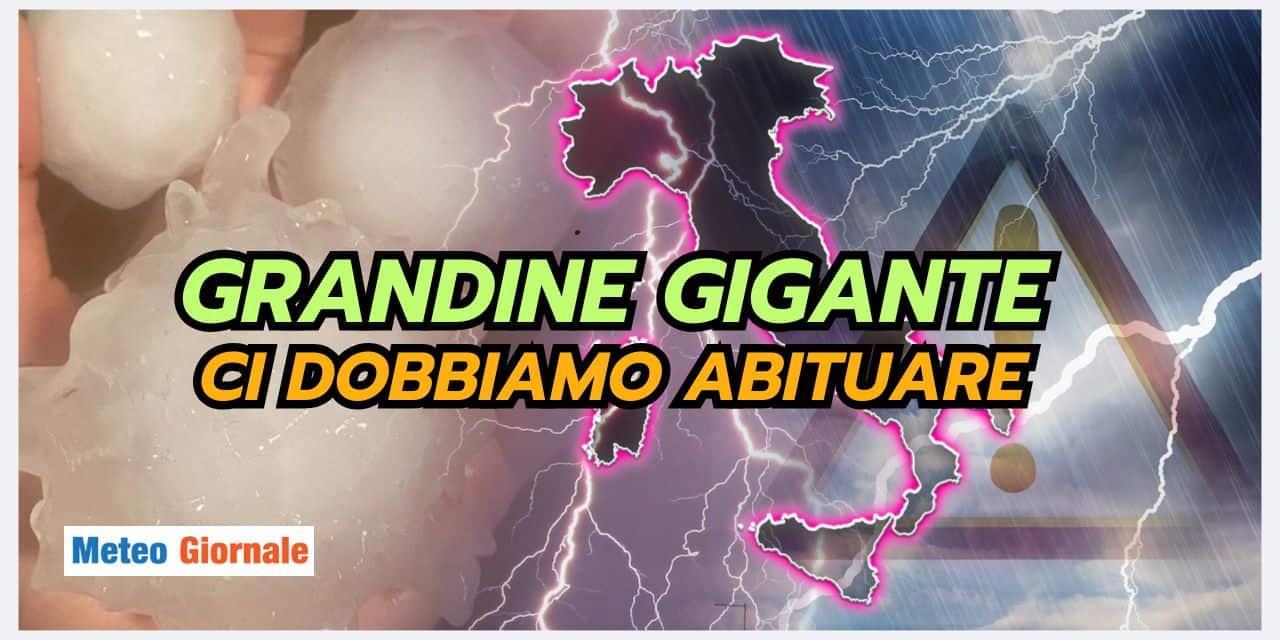 Giuseppe Proietti avverte: grandine di 12 cm frequente nel meteo futuro