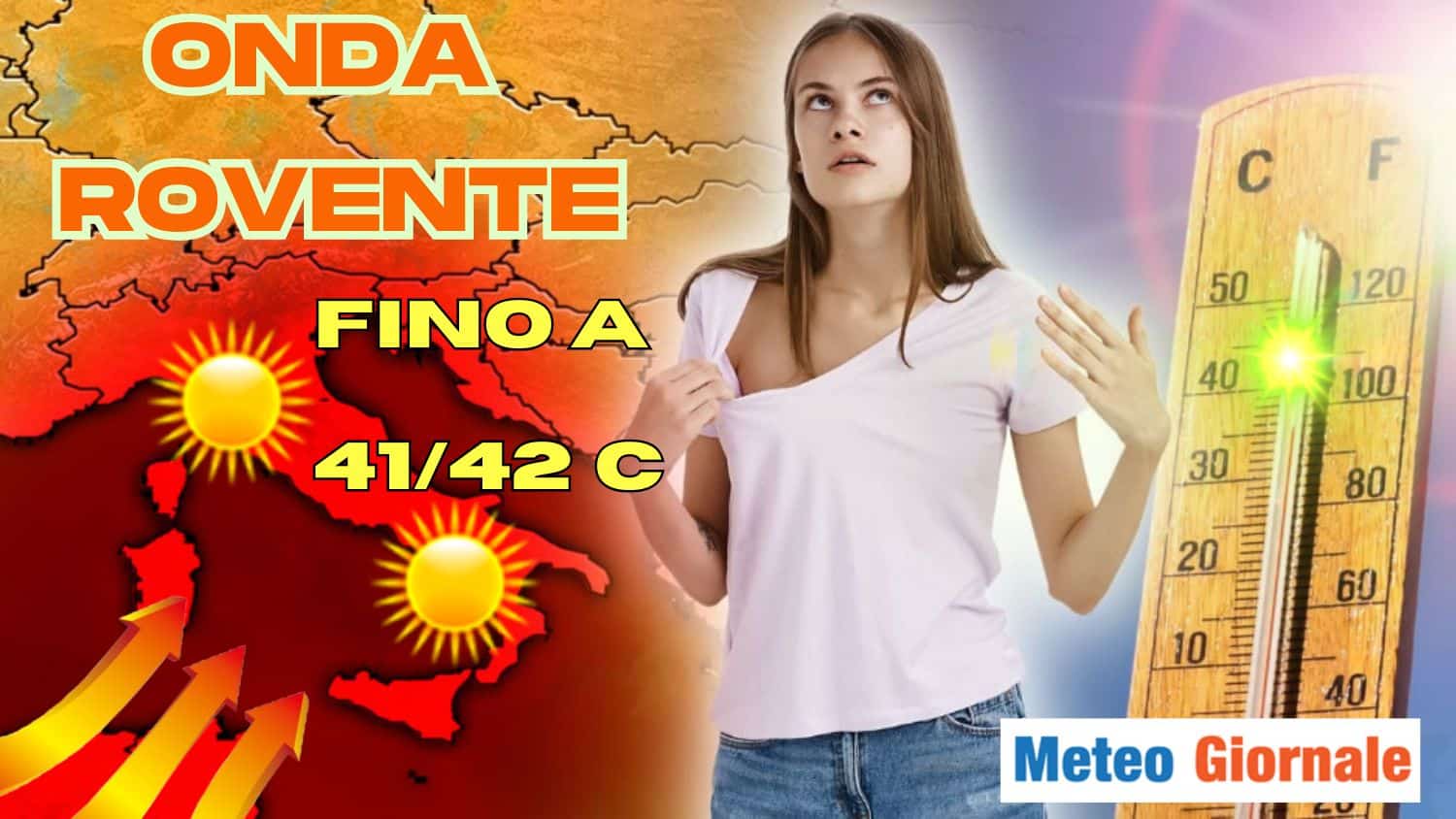 Quattro giorni roventi in prospettiva, fino a 41/42°. I dettagli