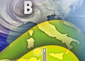 Temperature ancora elevate, ma un vortice d'aria fresca preme da nord