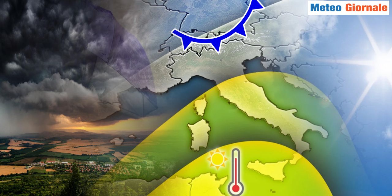 Fronte temporalesco sulle Alpi, per il resto sole e caldo
