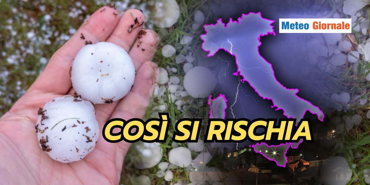 Pericolose configurazioni meteo: le aree che rischiano grandine grossa