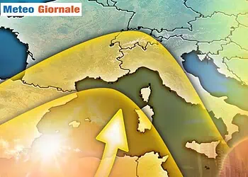Masse d'aria caldissime in direzione dell'Italia