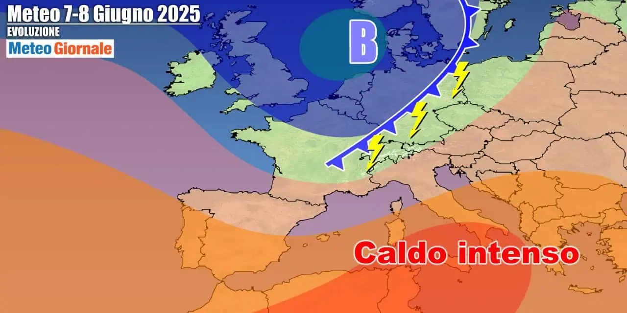Nuovo impulso temporalesco diretto al Nord