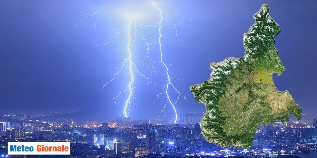 Meteoalarm: avviso meteo arancione per Temporali in Piemonte