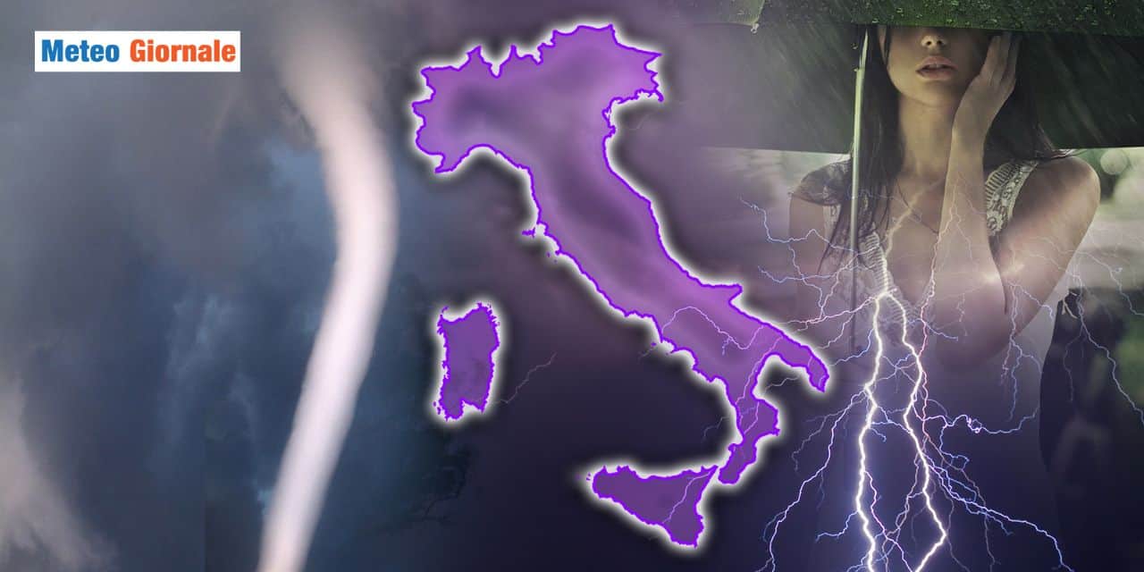 Meteo: che botta Sabato 21! Solstizio d'Estate con grandine e nubifragi