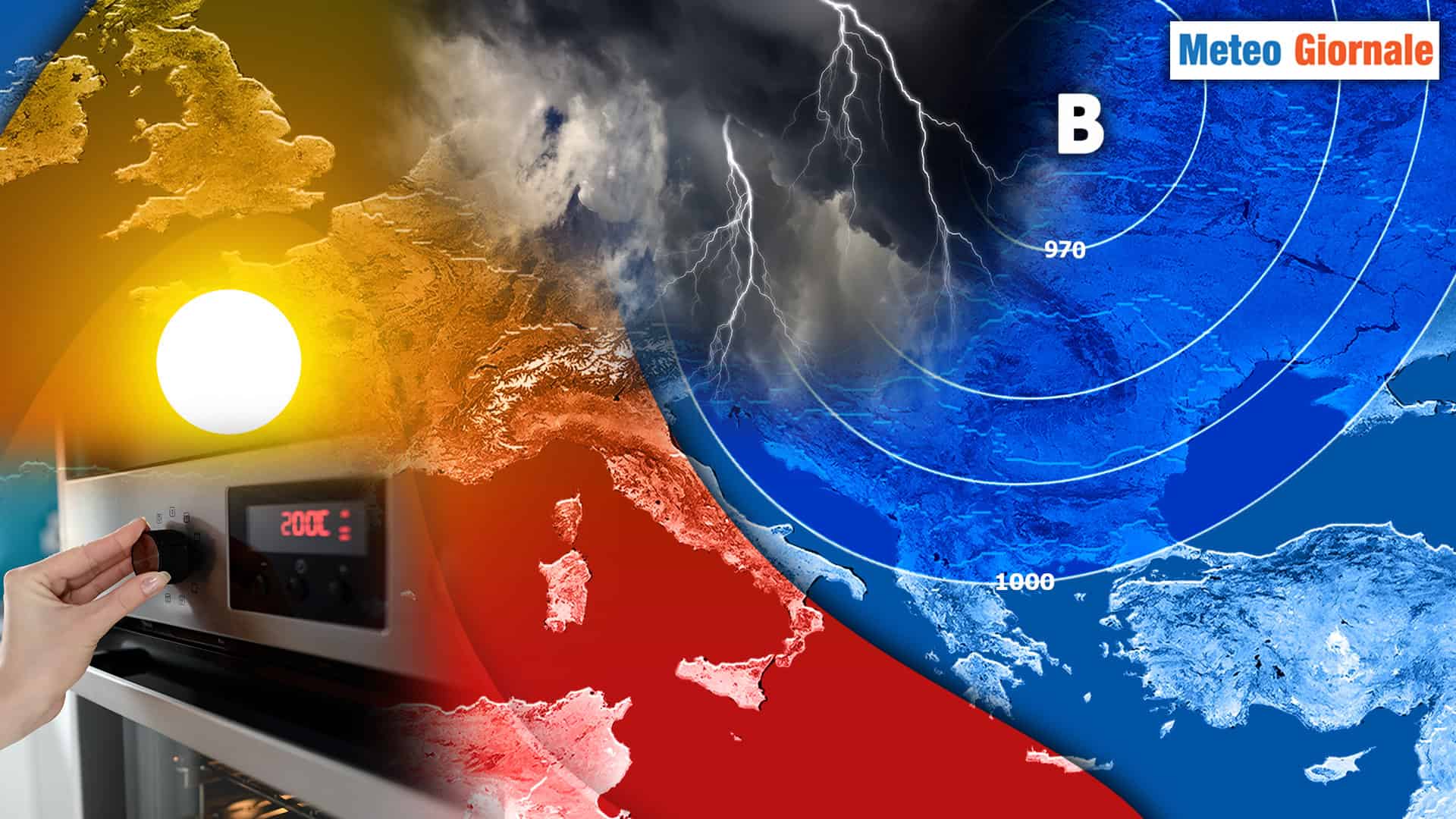Meteo: Forti Temporali in arrivo, poi si riaccende il Forno