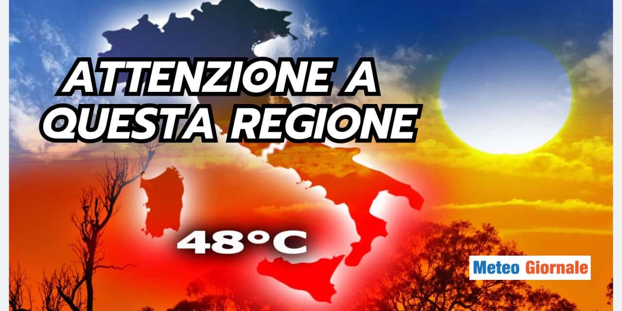 Meteo: in questa Regione si potrebbero sfiorare i 50 gradi