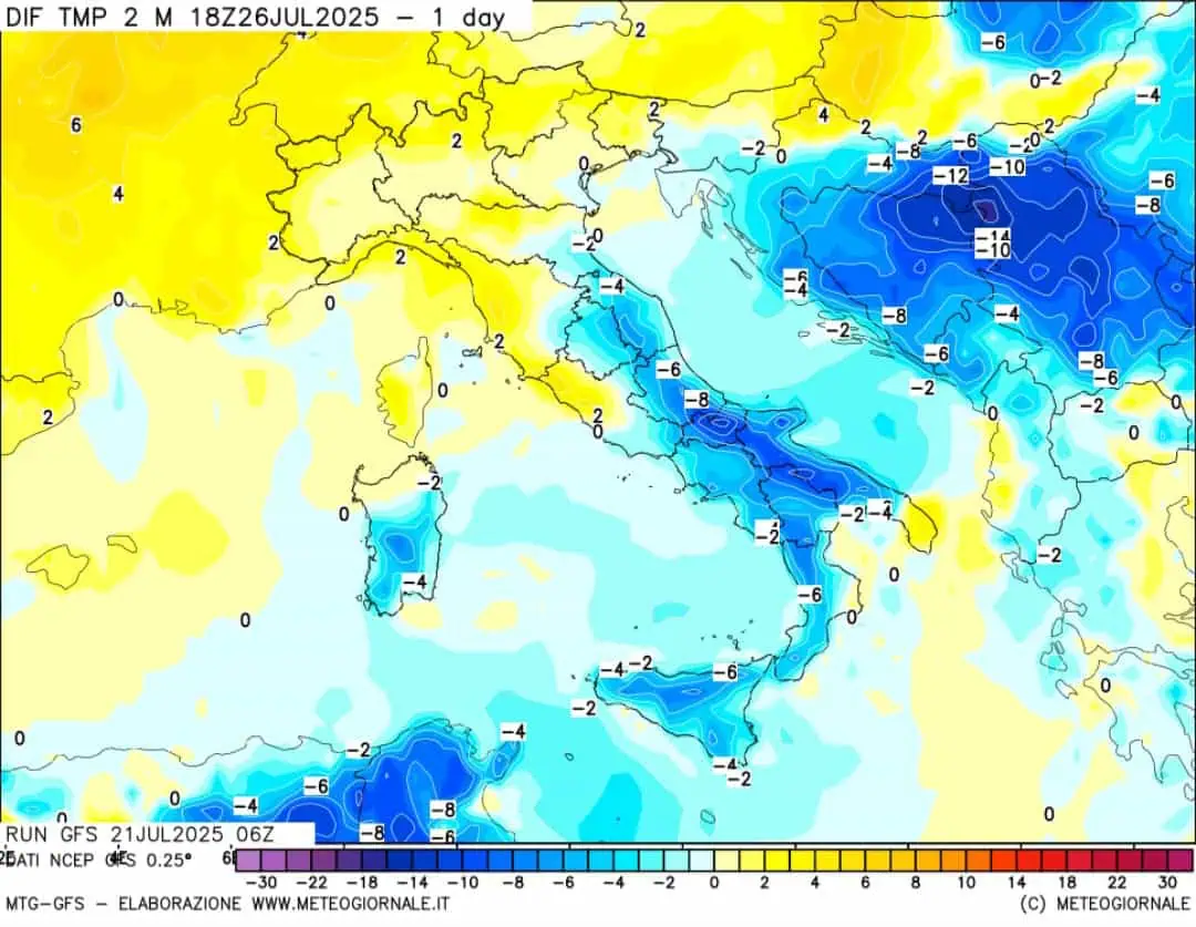Crollo termico 26 luglio