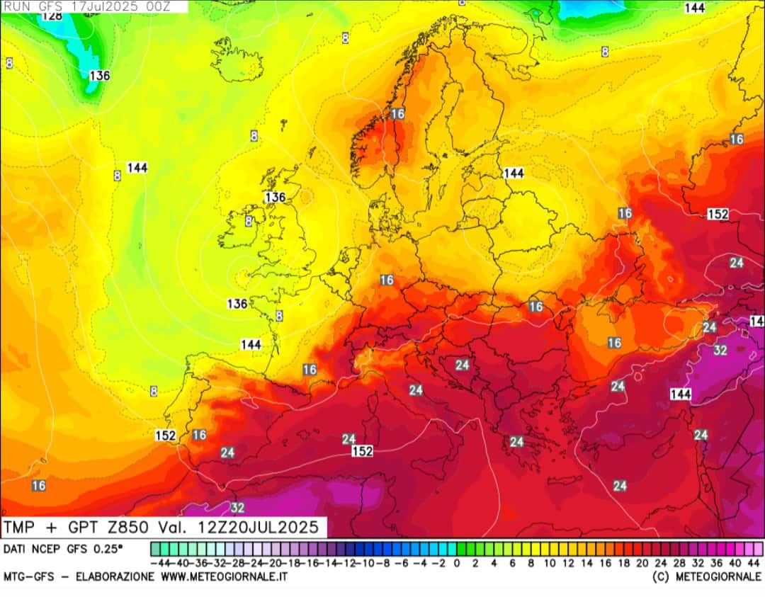 Meteo, caldo, temporali e crollo termico: tutto in 24 ore, la parola al meteorologo Angelo Ruggieri 2 Ondata di caldo Italia 20 luglio