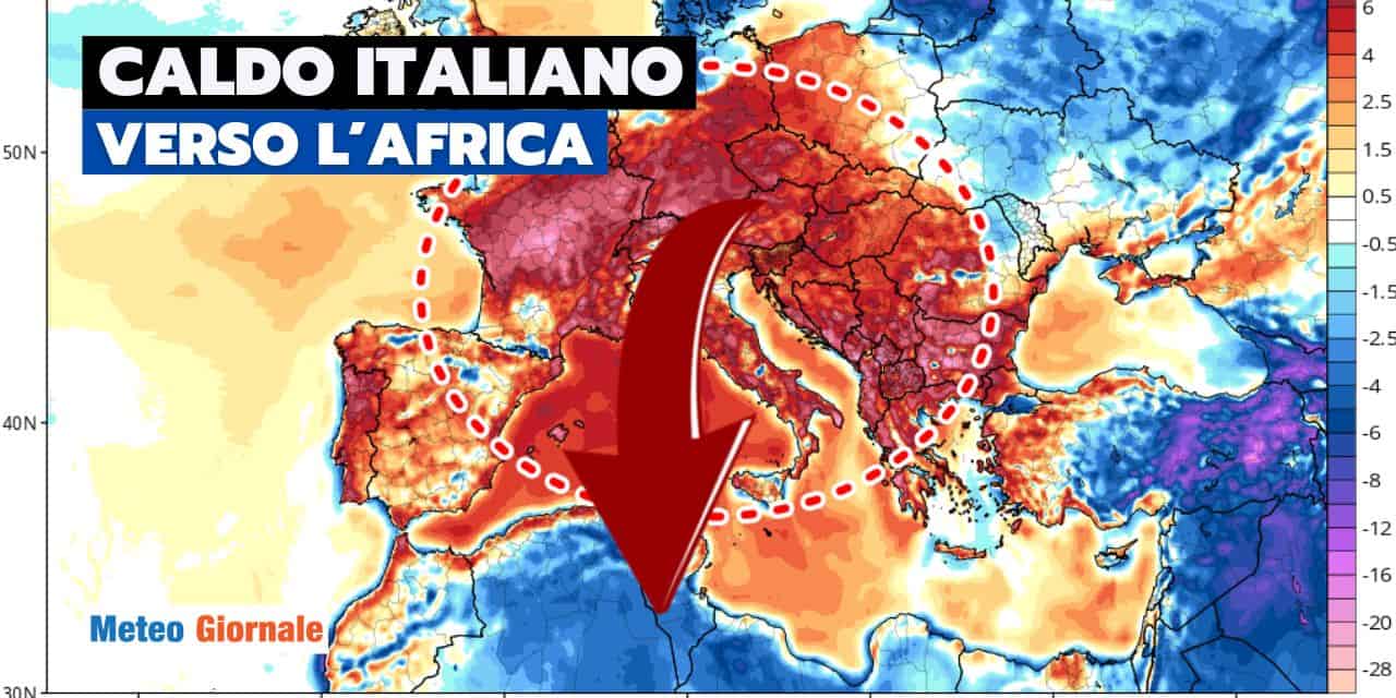 Meteo: ondata di "caldo italiano" verso l'Africa?