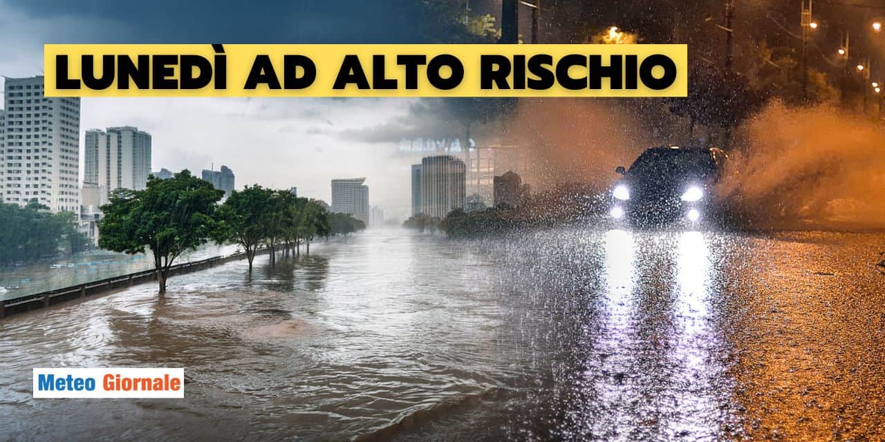 Nubifragi e venti tempestosi Lunedì 21, le città a rischio