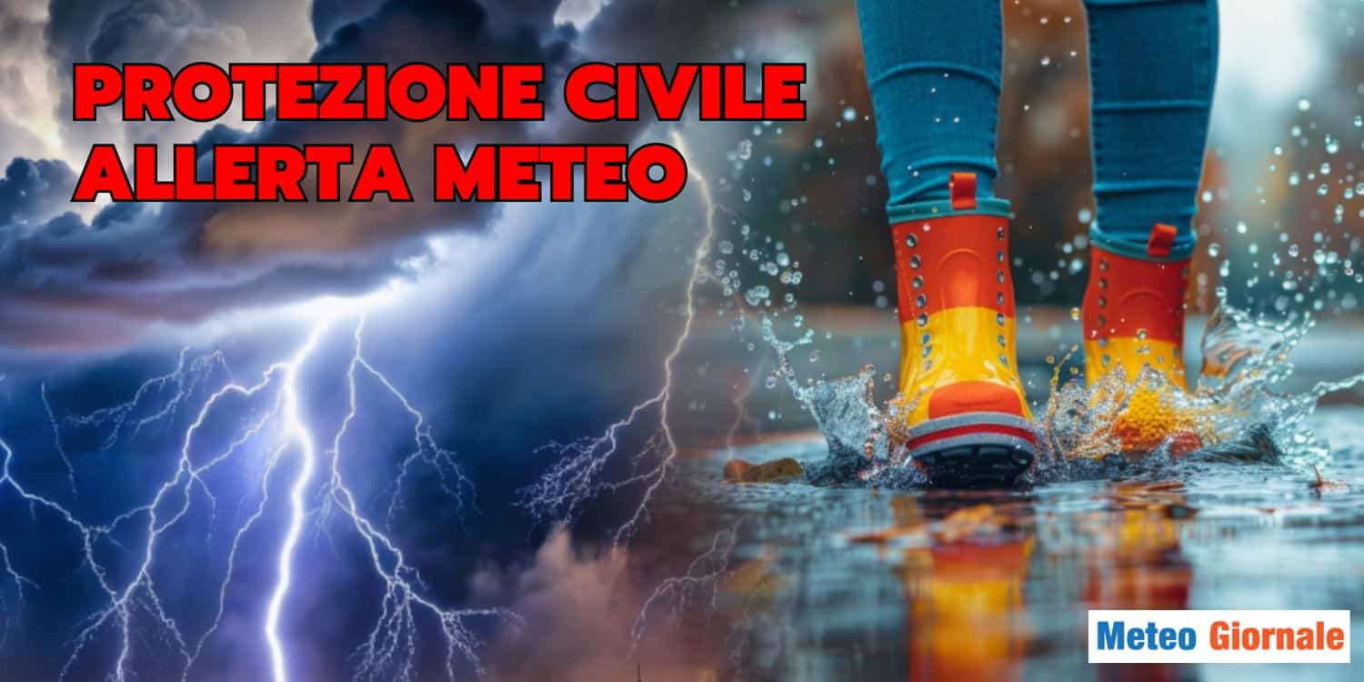 Italia in allerta meteo dalla Protezione Civile per oggi 29 Agosto