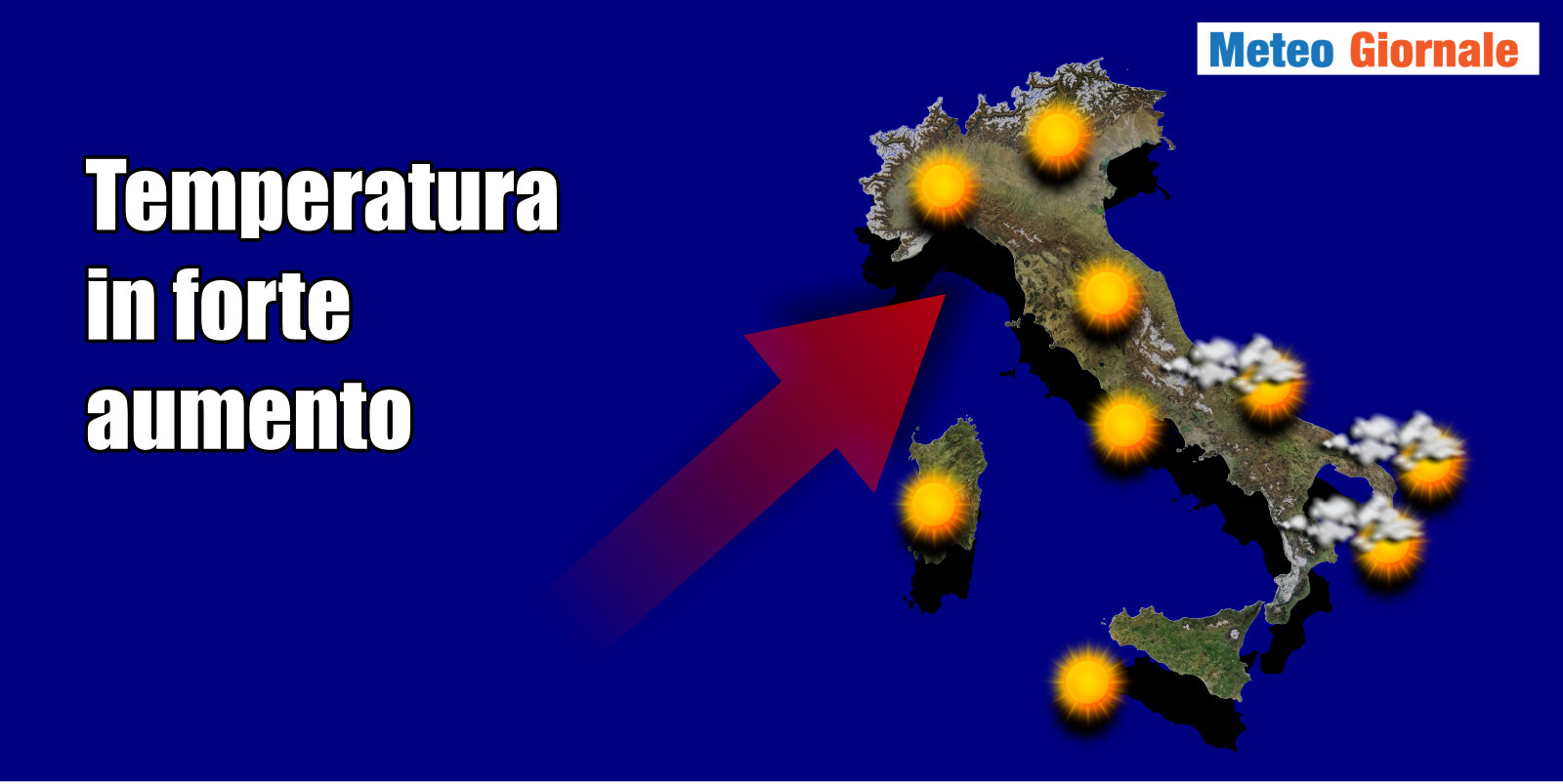 Meteo Italia: temperatura in forte rialzo Oggi 5 agosto