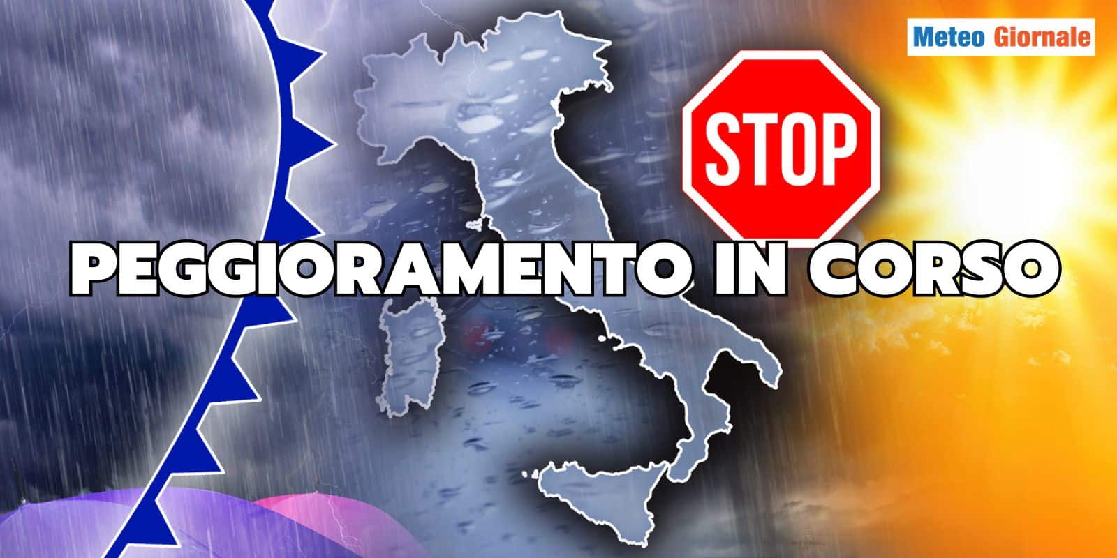 Nel vivo del severo PEGGIORAMENTO Meteo: previsione nel dettaglio