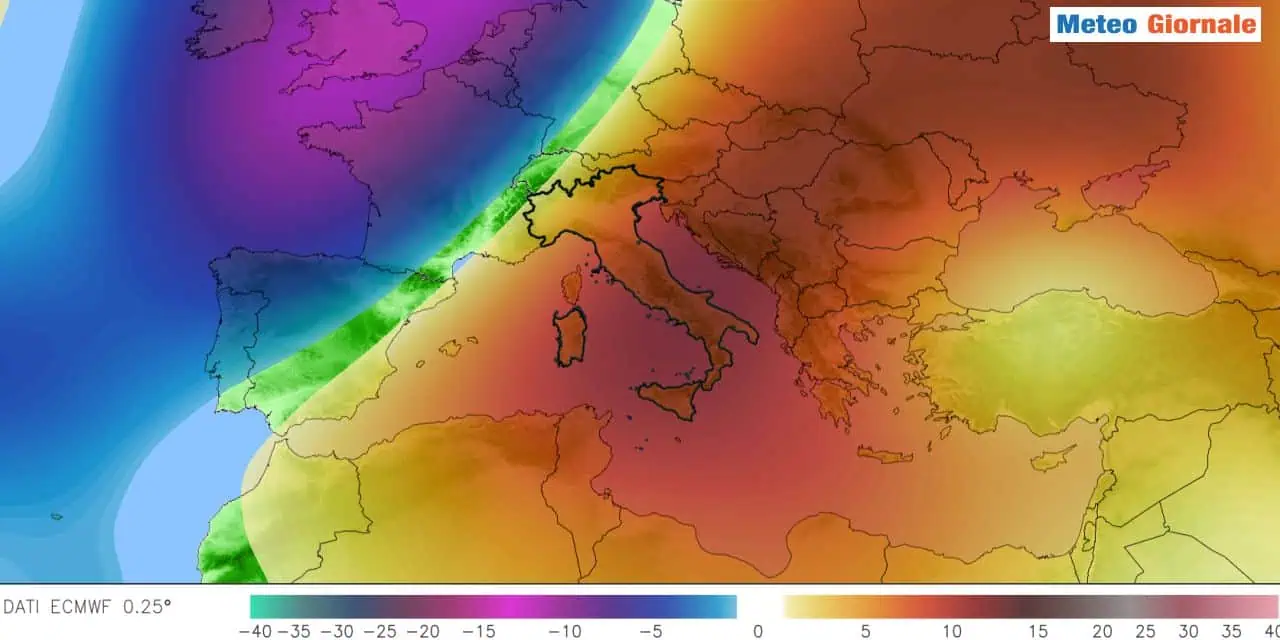 Scenari più caldi e di stampo estivo