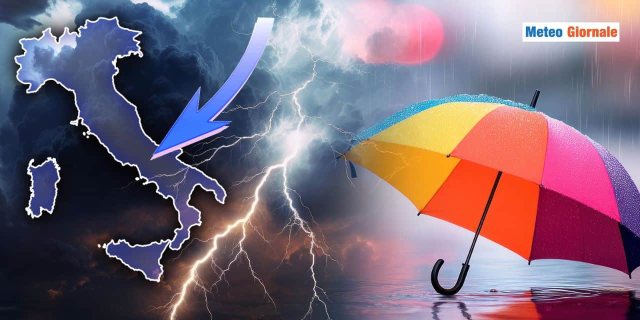Meteo: Domenica 17 e Lunedì 18 con nubifragi, tuoni e grandine