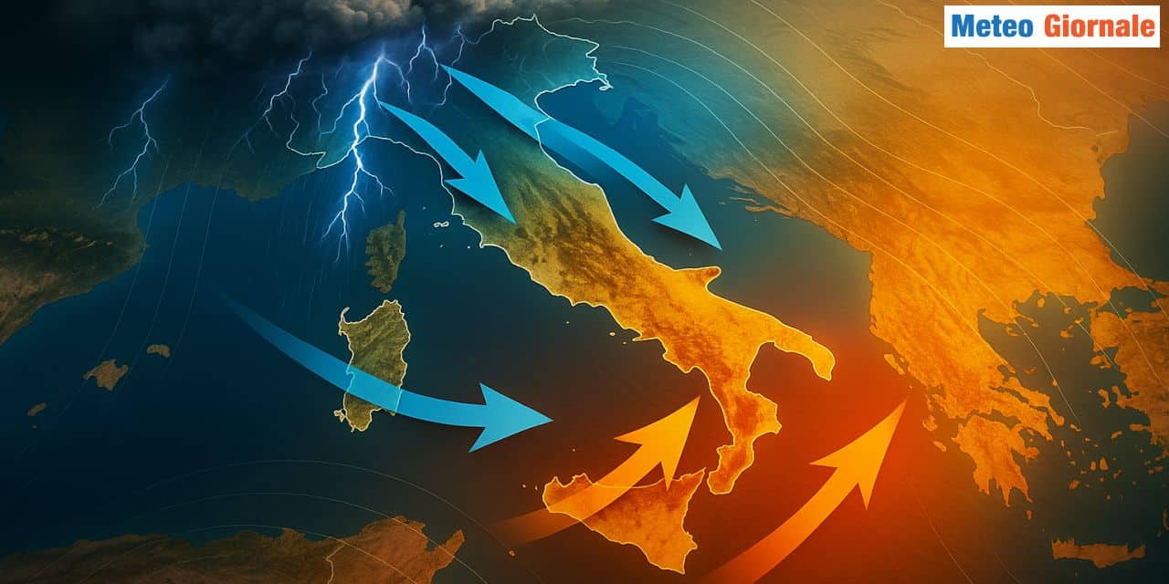 Meteo: dal caldo al maltempo, cambia tutto a fine Agosto
