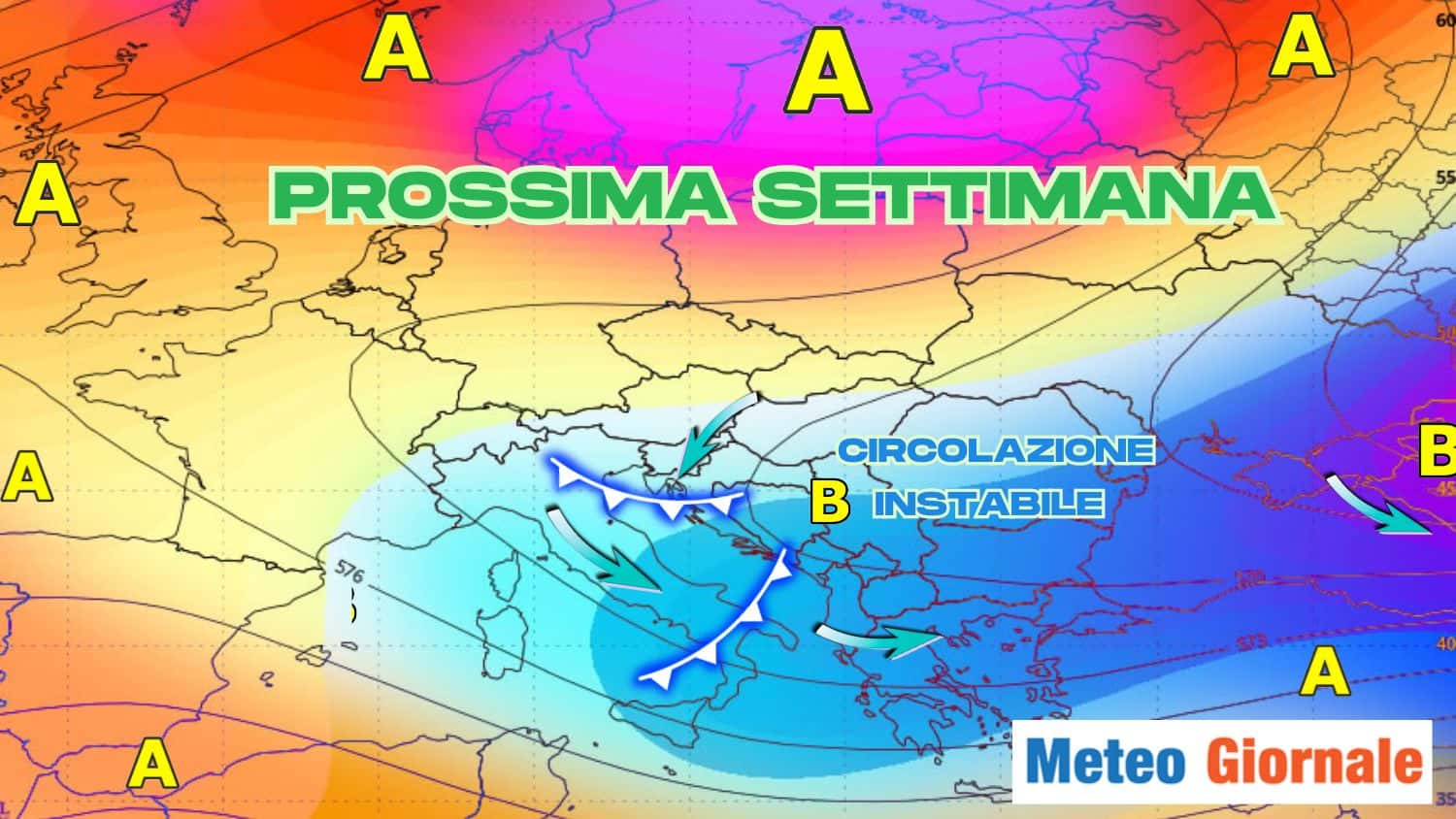 Prossima settimana: meteo autunnale e fresco. Tutte le piogge con mappa