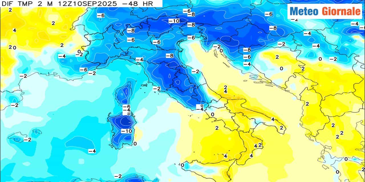 Clima più fresco in arrivo