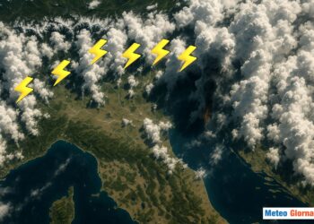 Instabilità atmosferica e temporali sul Nord Italia.