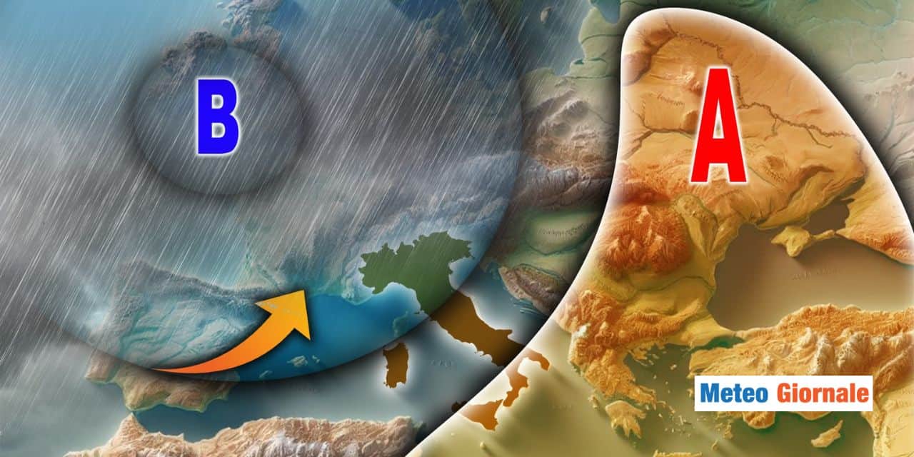 Meteo: ritorno del MALTEMPO sul Nord, clima ANOMALO al Sud