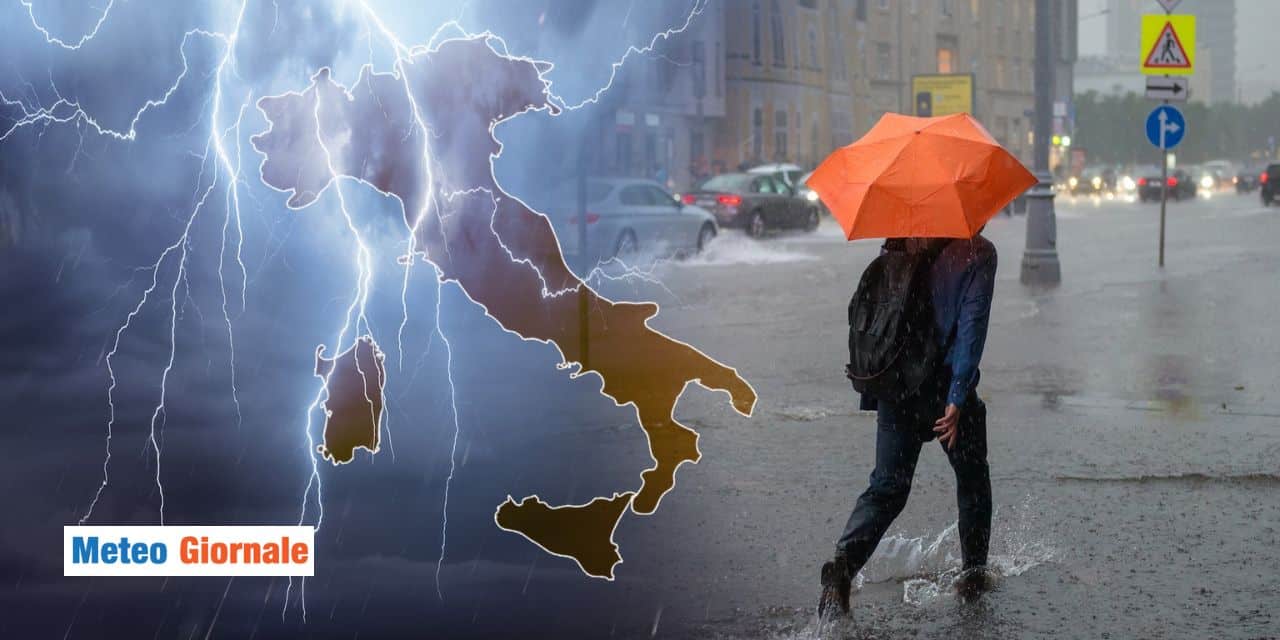 Meteo: Domenica da dimenticare per 5 Regioni, FORTE MALTEMPO