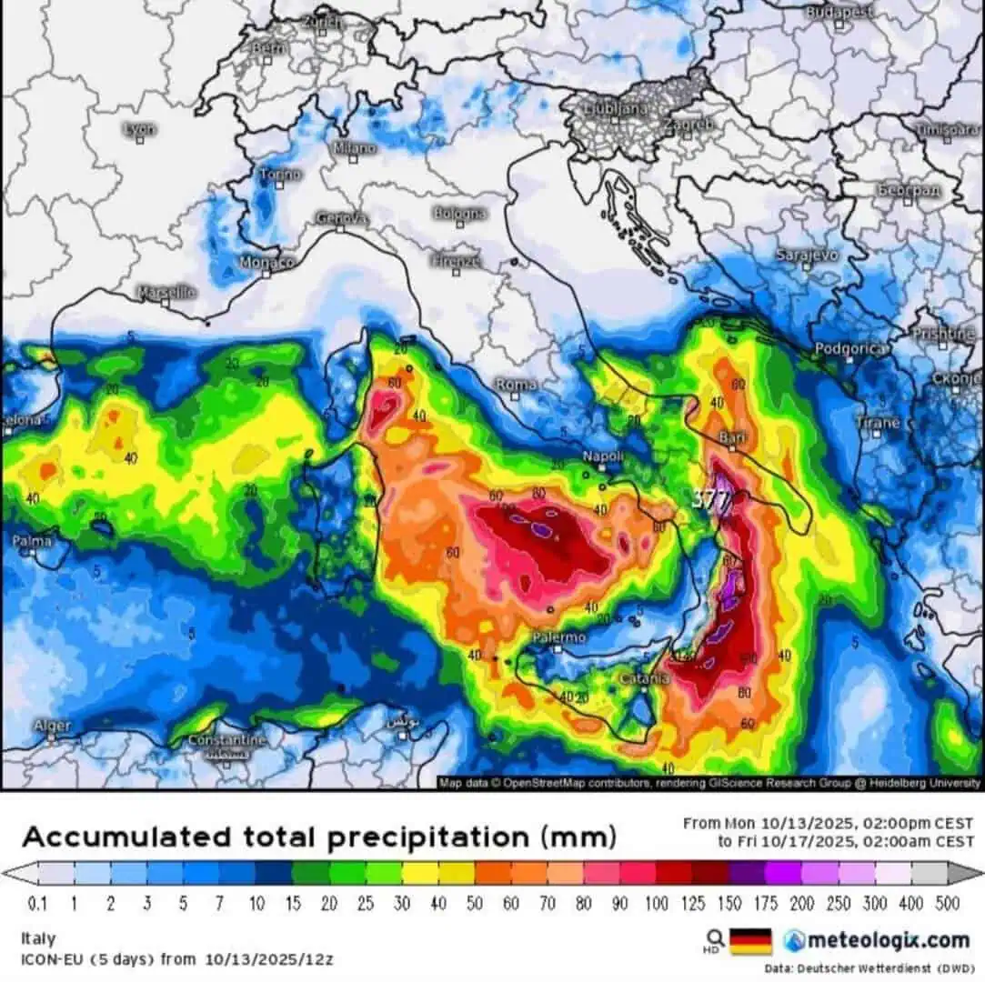 Vortice ciclonico Sud Italia