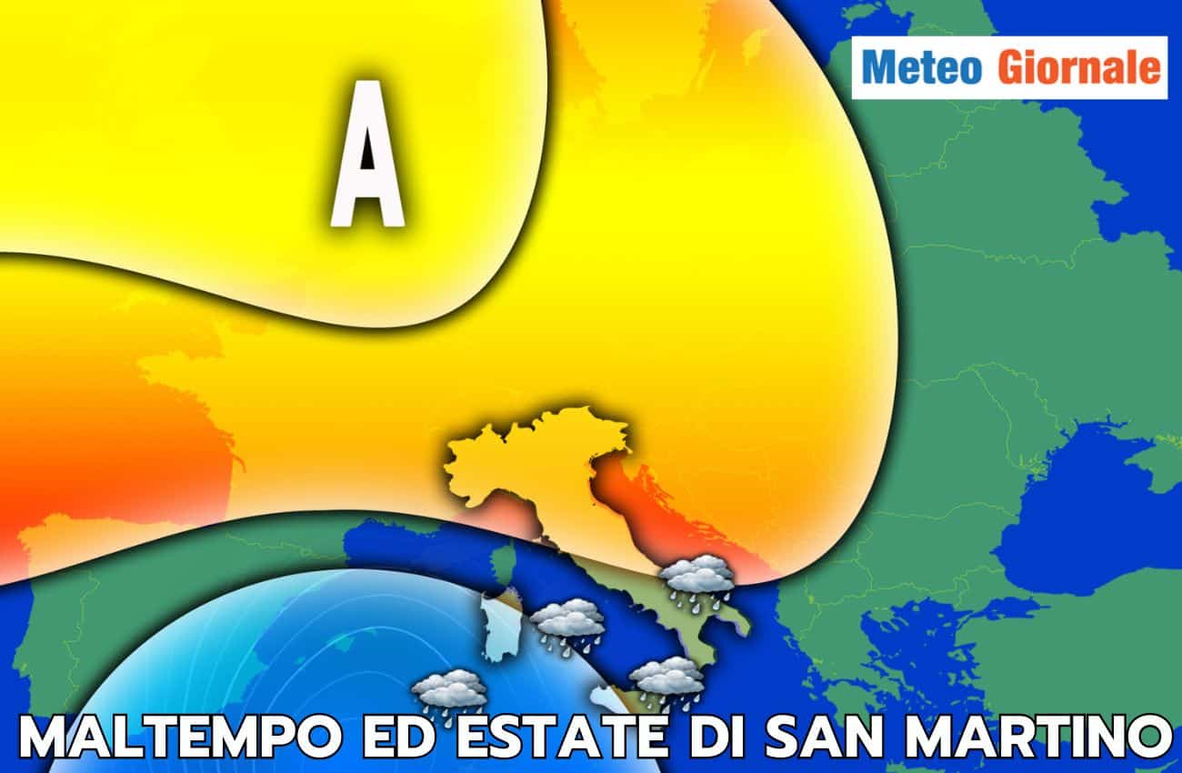 Meteo in Italia dal doppio volto,  dal maltempo all’estate di San Martino: i dettagli
