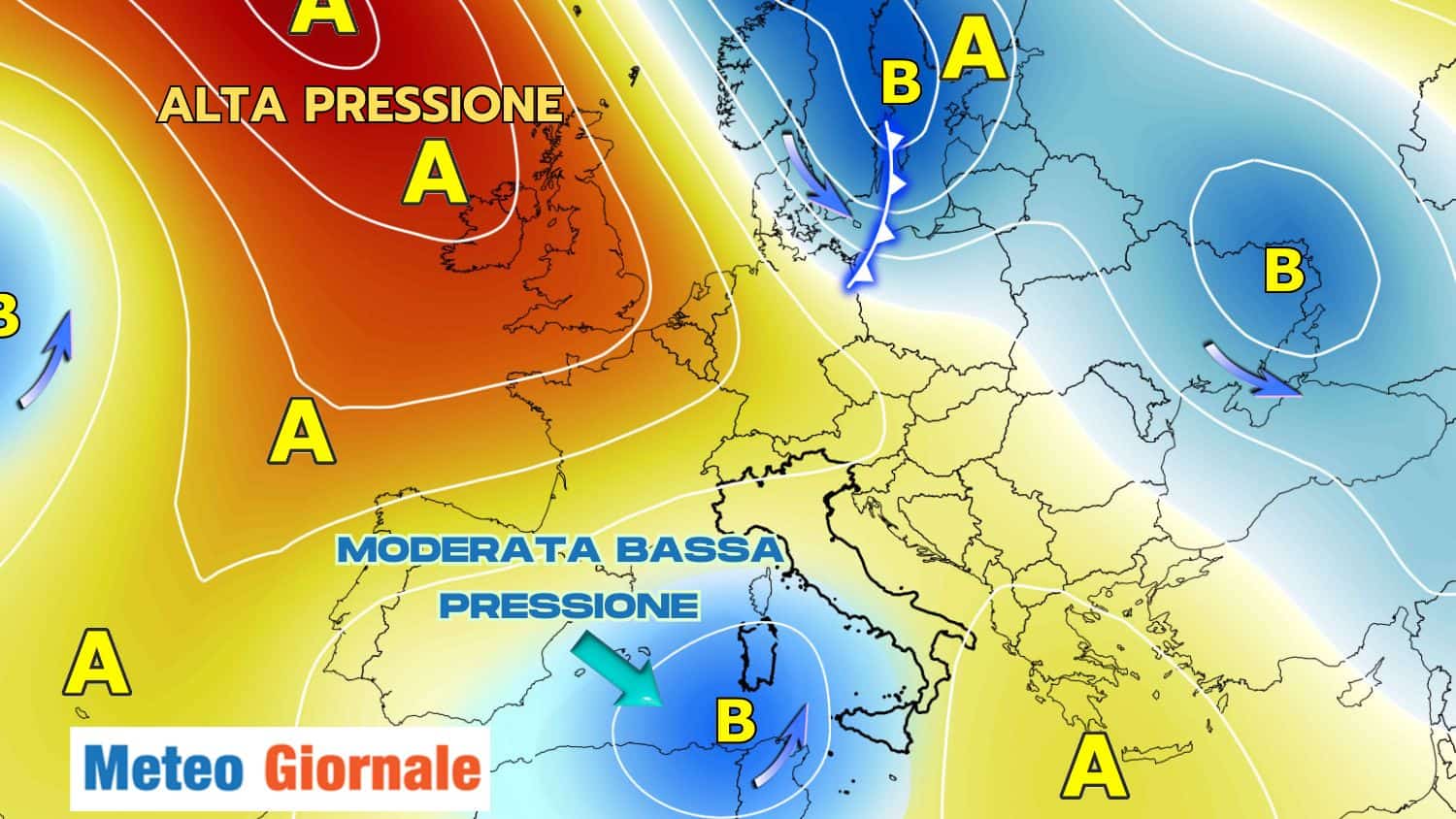 Il tempo nei prossimi giorni: tante novità, anche una bassa pressione.