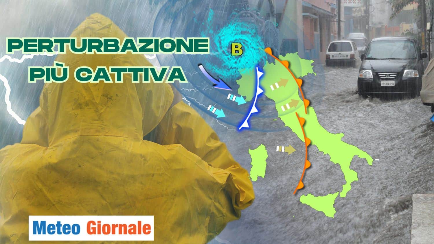 Giovedì 23: occhio al forte maltempo, fino a 100/200 mm. I dettagli con mappa