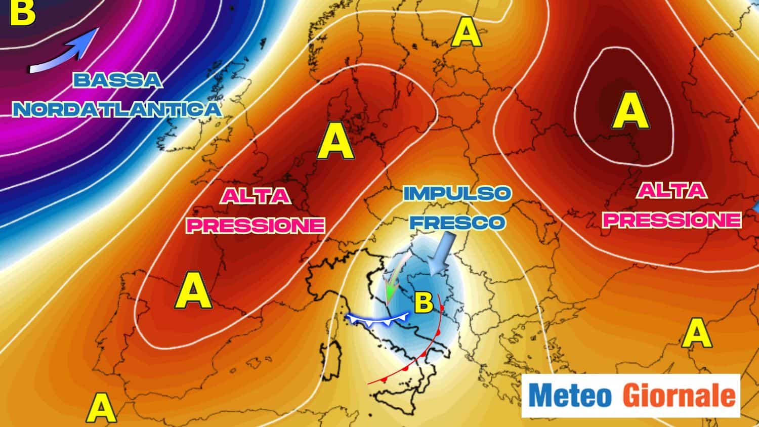 Novità per la prossima settimana: calerà la temperatura, anche con piogge. I dettagli