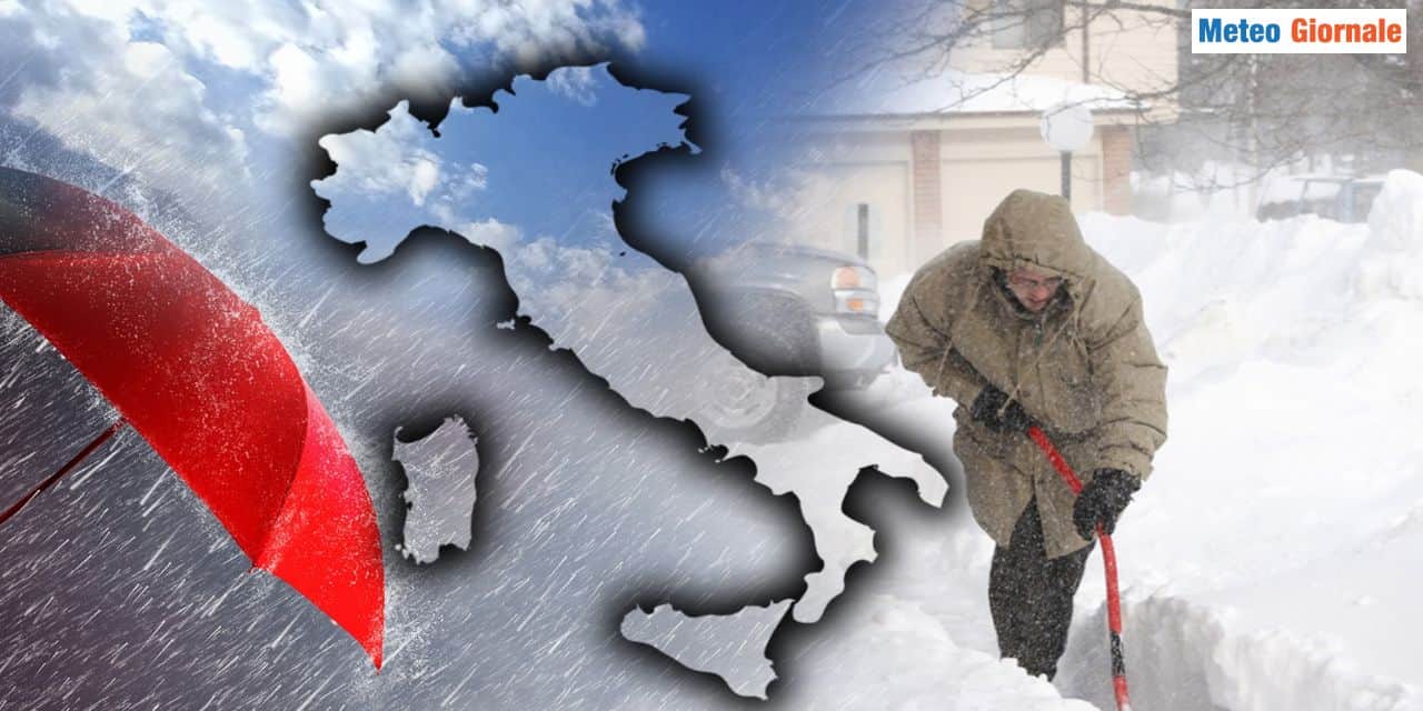 Meteo: sfuriata fredda, temporali su mezza Italia e persino la prima neve