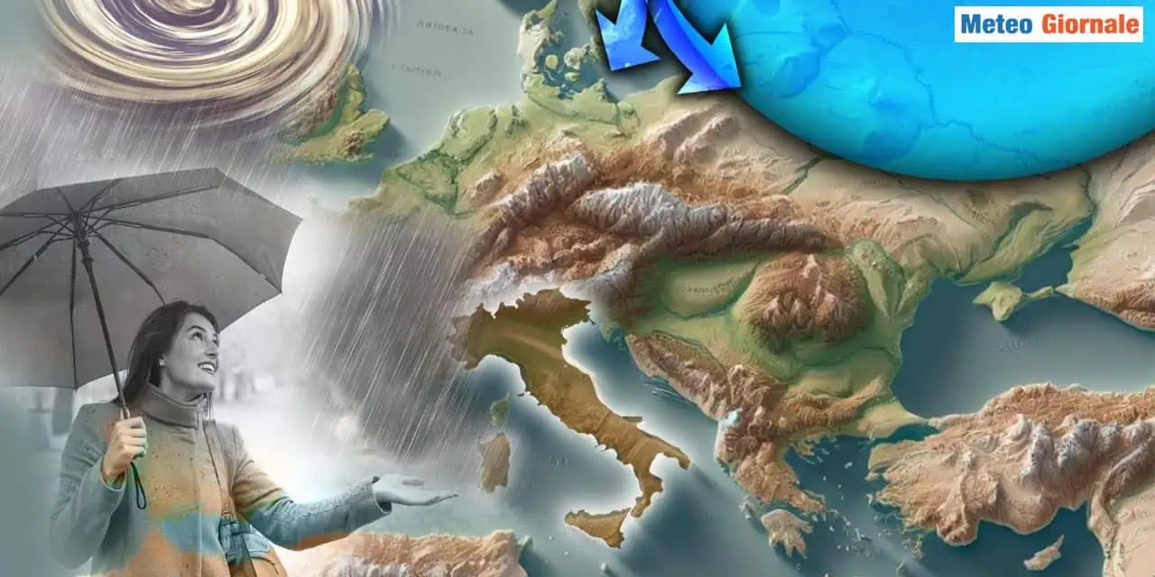 Piogge e temporali torneranno in particolare per Domenica 26