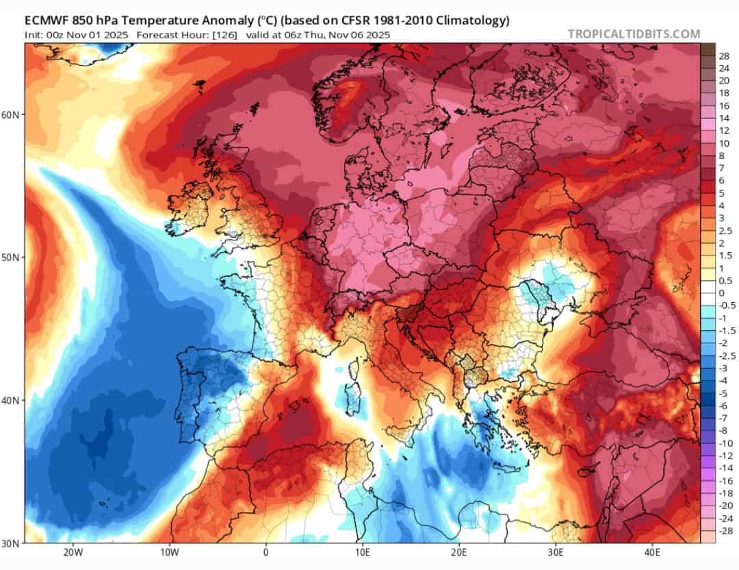 Caldo anomalo Novembre 