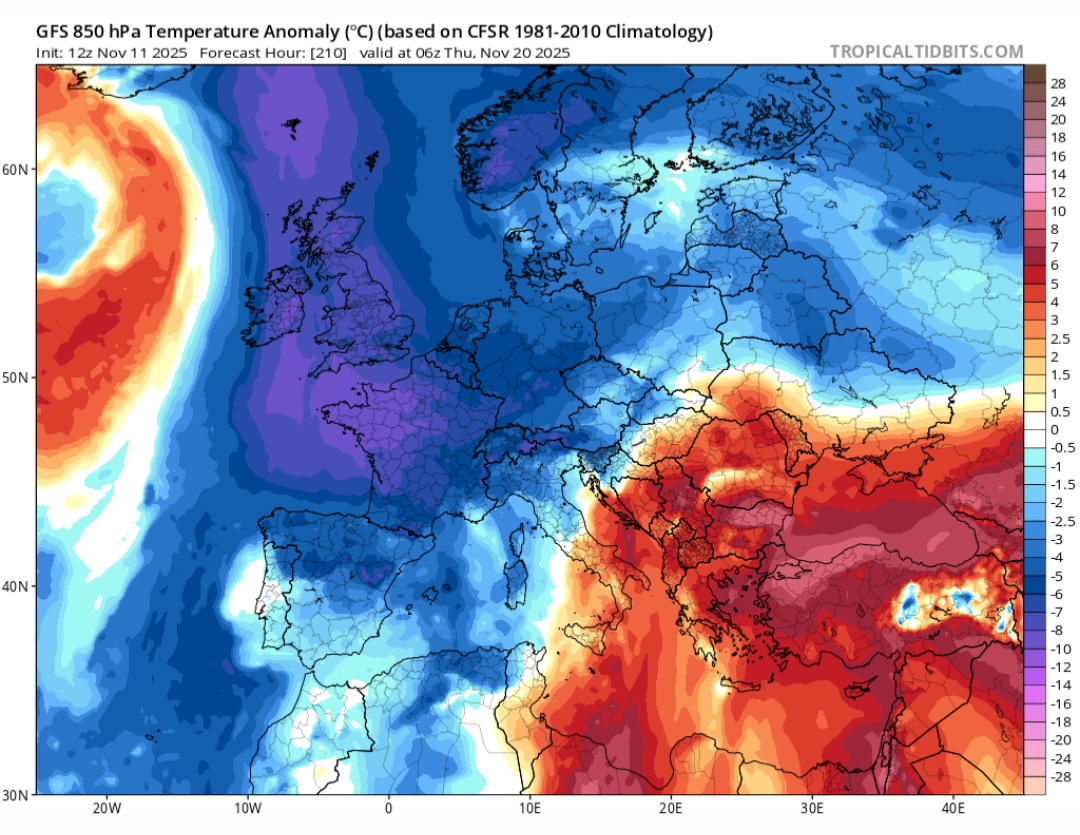 Freddo in arrivo 20 novembre 
