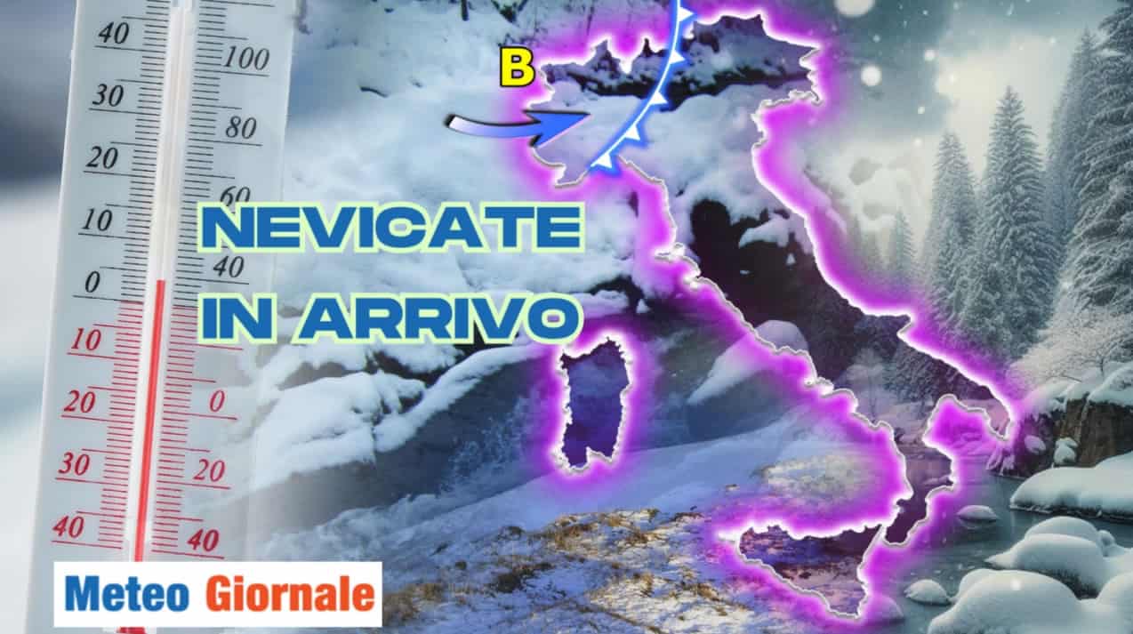Prossime 48 ore: bella neve su questi rilievi, fino a 30/40 cm. Mappa con quote e accumuli