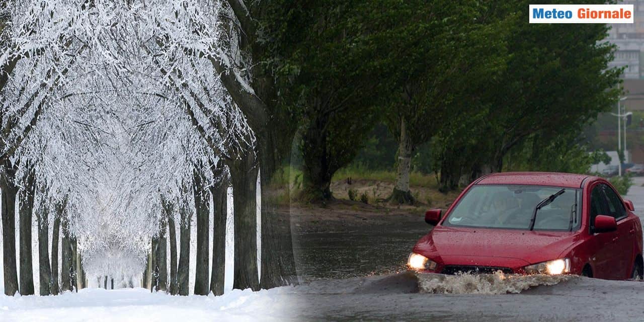Meteo: nuovo carico di pioggia e neve in arrivo, settimana di maltempo
