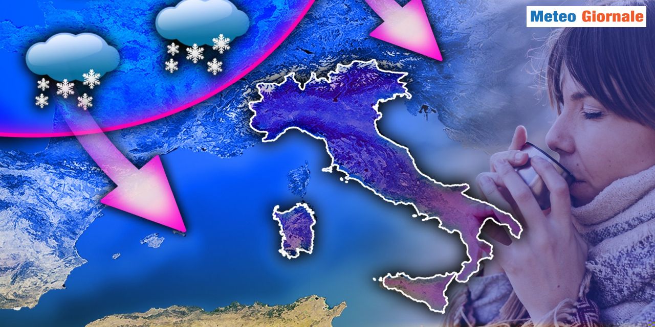 Freddo e nevicate specie dopo metà settimana