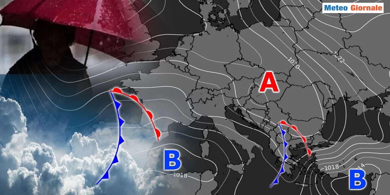 Meteo: raffica di perturbazioni, vediamo dove pioverà e nevicherà