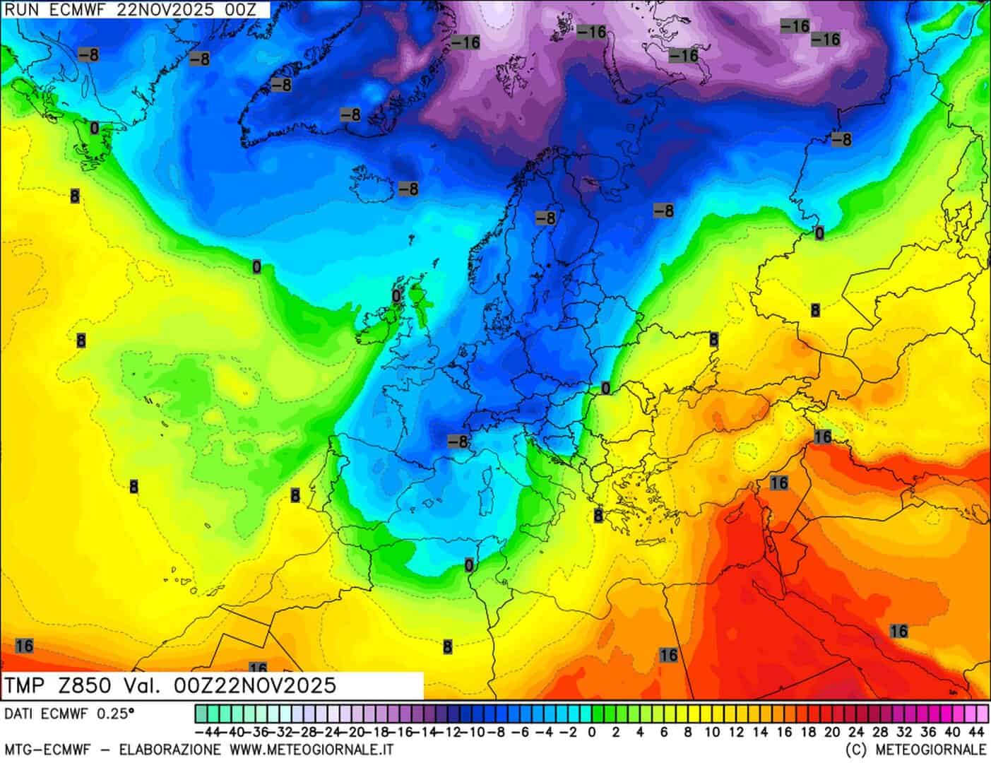 Europa, primo picco di ondata di freddo Artico colpisce anche l’Italia