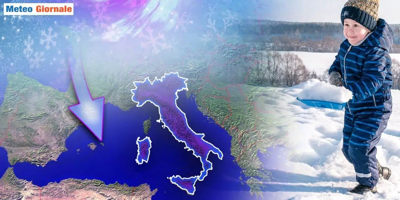 Freddo artico verso l'Europa e in parte sull'Italia