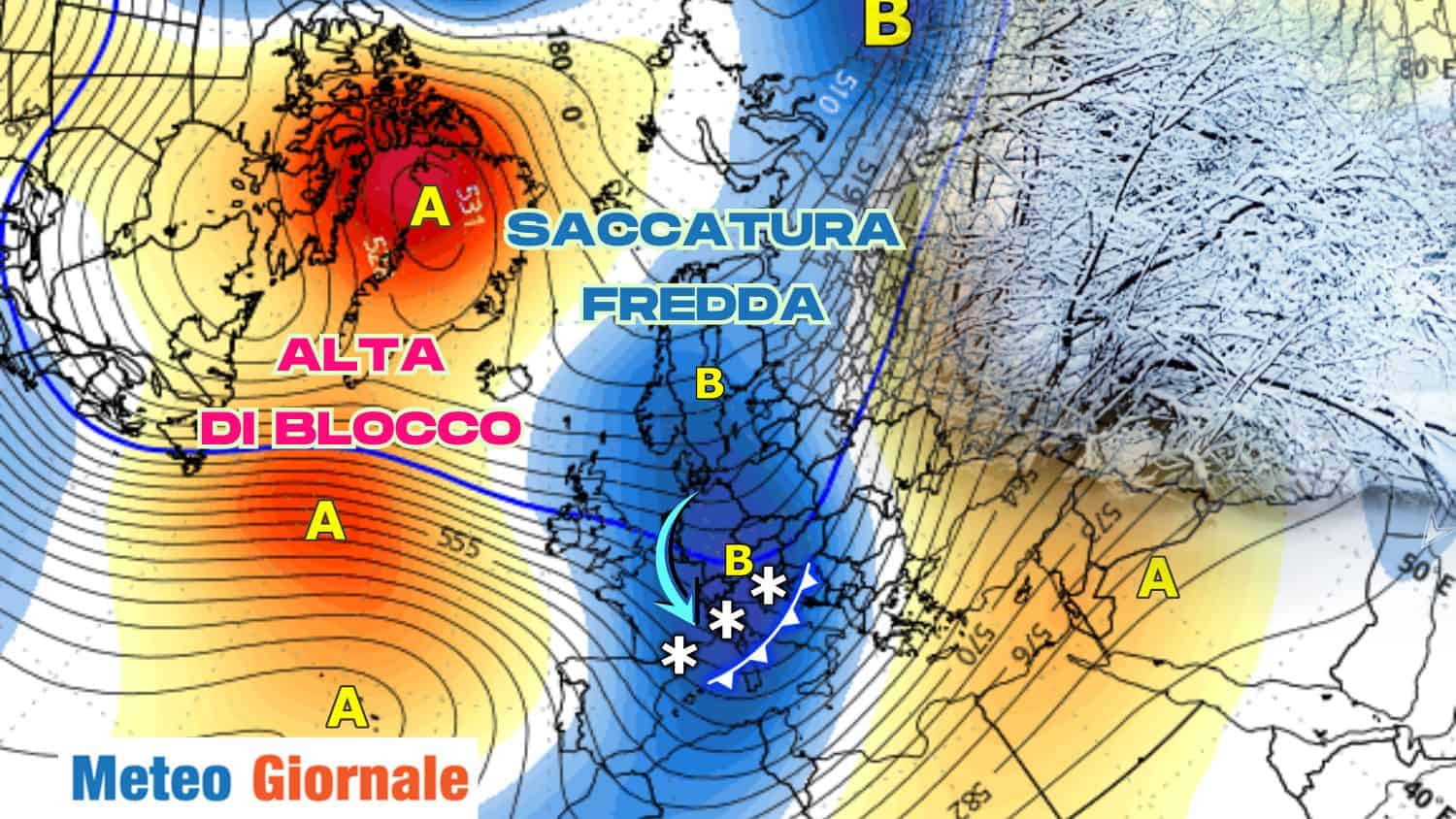 Prossima settimana: nuova azione meridiana fredda e neve diffusa a bassa quota