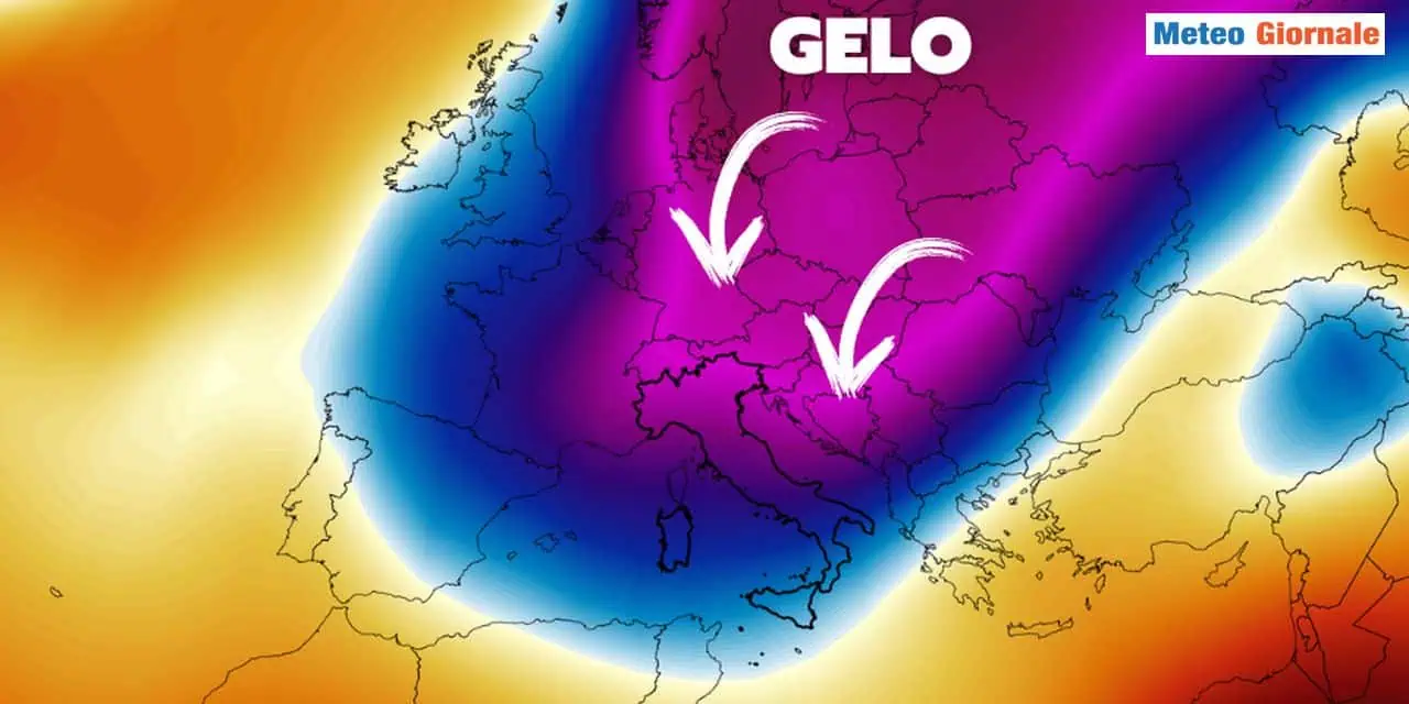 Italia potrebbe finire al gelo per l'inizio dell'anno nuovo