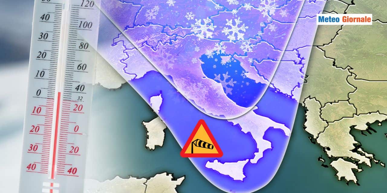 Colata artico-continentale ad inizio 2026, chi rischia di più