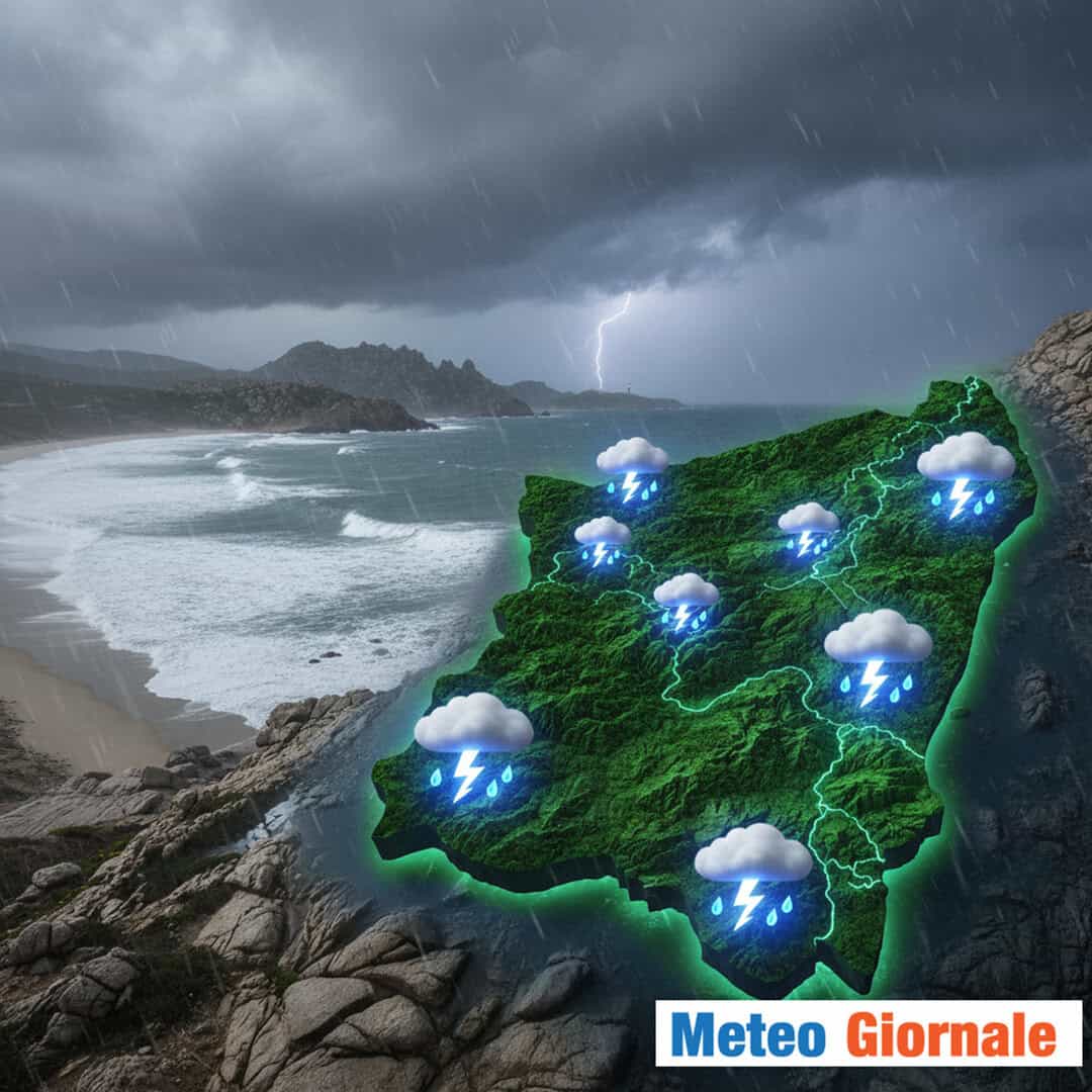 Meteo Sardegna, forte maltempo. Ingenti piogge