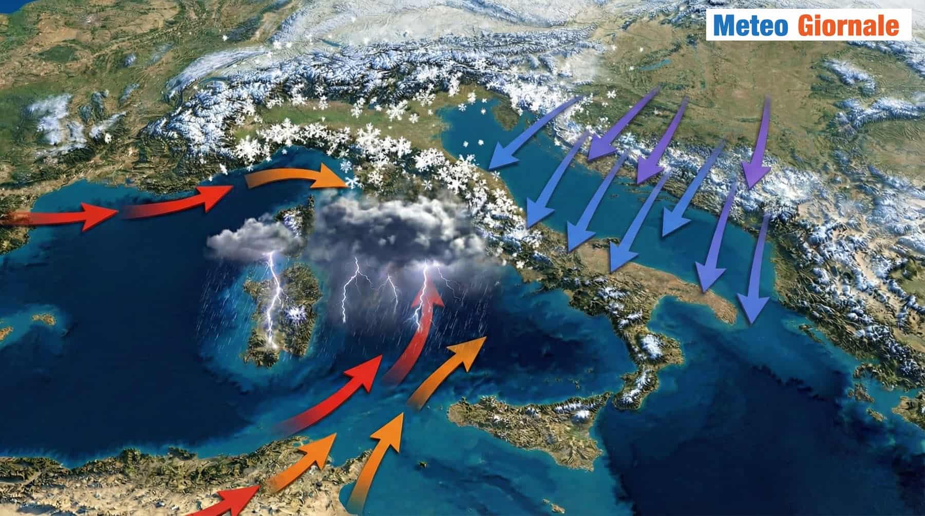 Meteo: verso il freddo Natale? Crescente rischio diffuso di neve in Italia