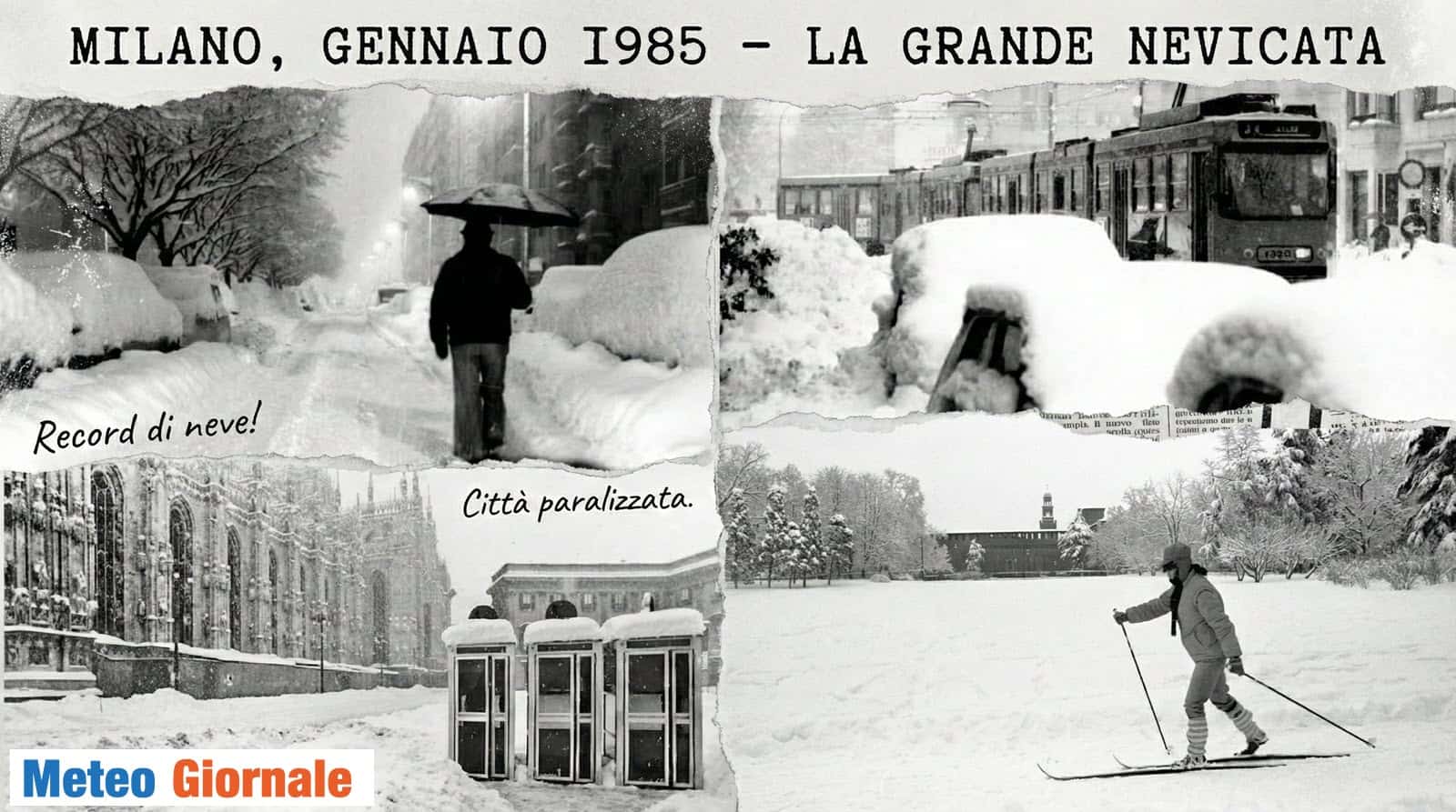 Un metro di neve a Milano. Gennaio 1985. Si potrà più replicare?