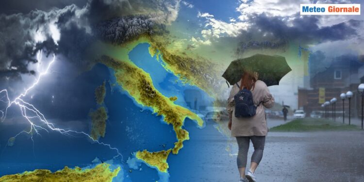 Piogge e temporali da ovest