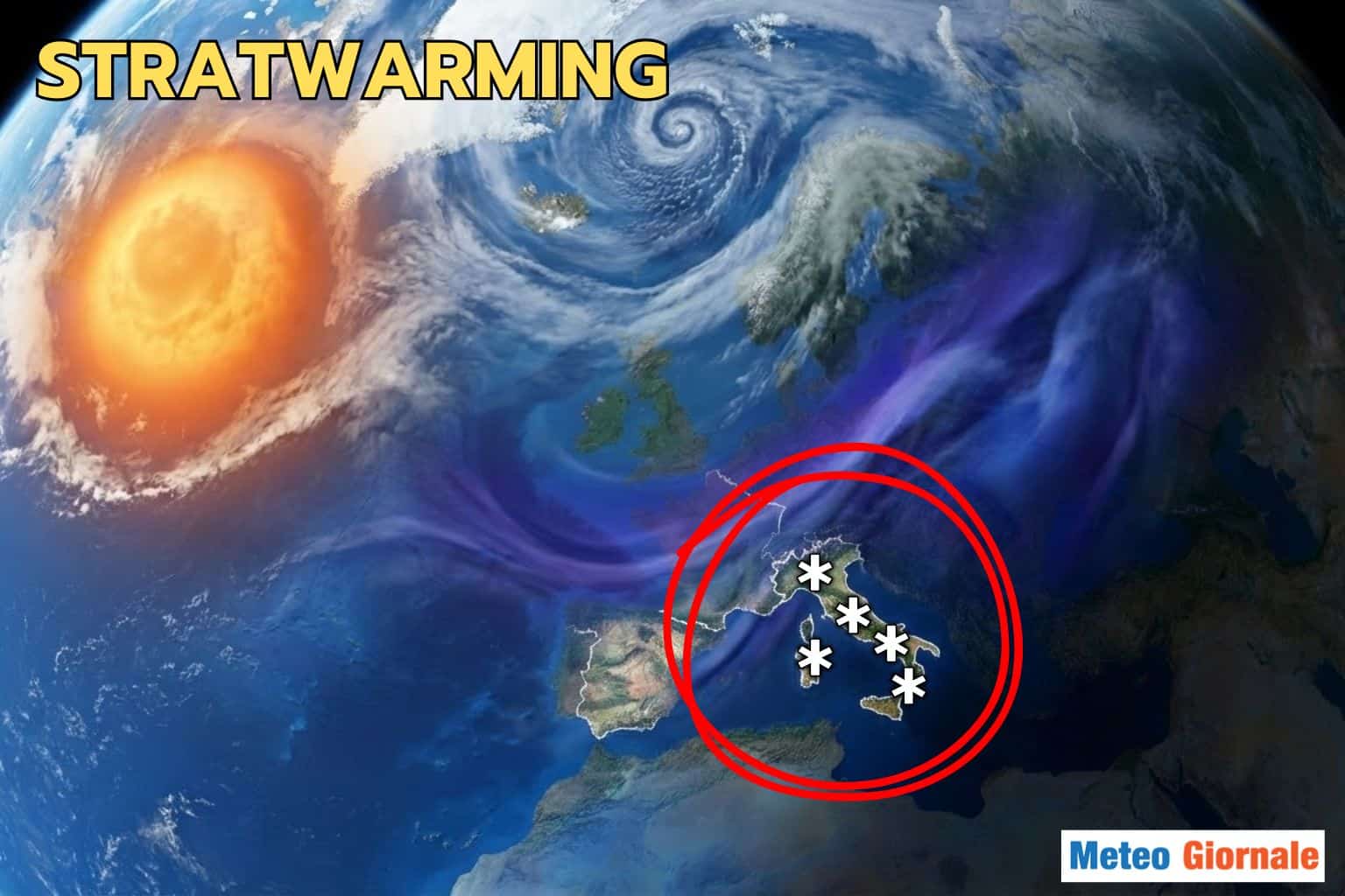 Vortice Polare sotto assedio: potente Stratwarming, il gelo dalla Siberia