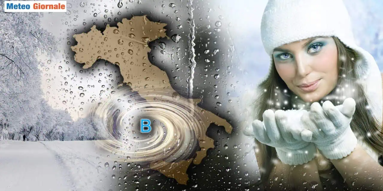Maltempo e freddo in aumento per le festivitร